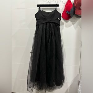 NWT Fame and partners 2 piece black set—net skirt and crop top US size 4